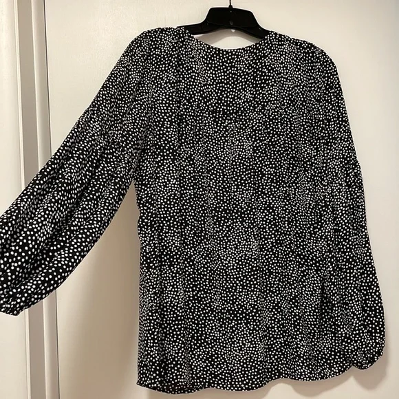 Women’s Long, Balloon Sleeve Blouse - Picture 6 of 7